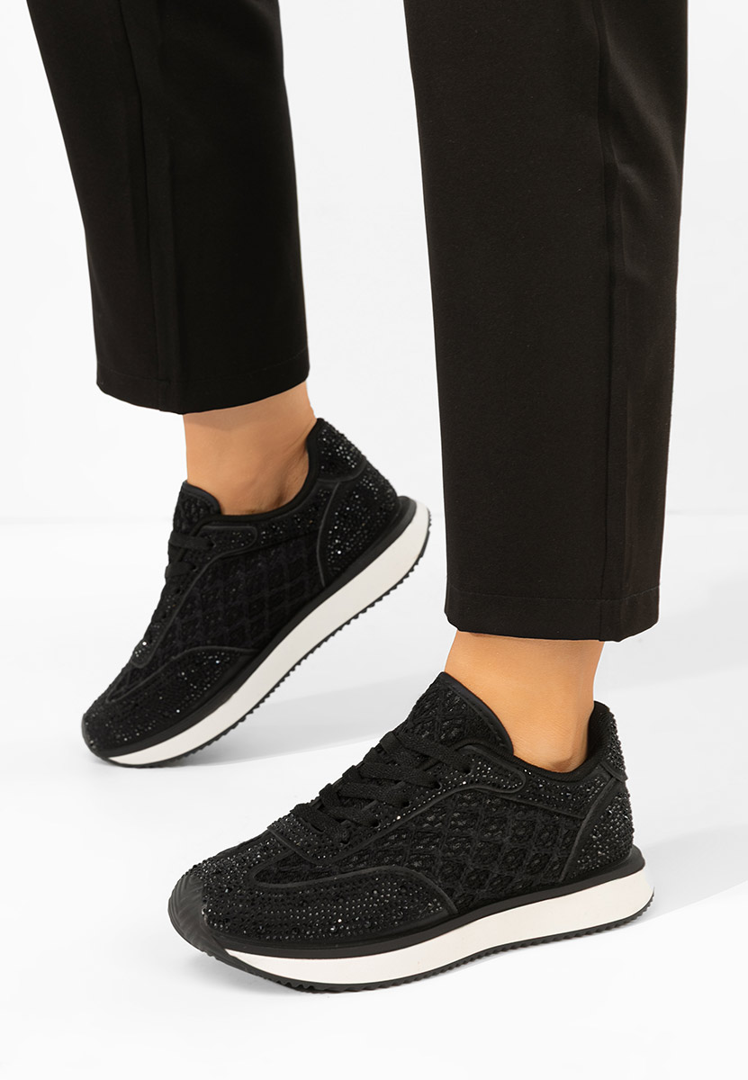 Czarne sneakersy damskie Zarania