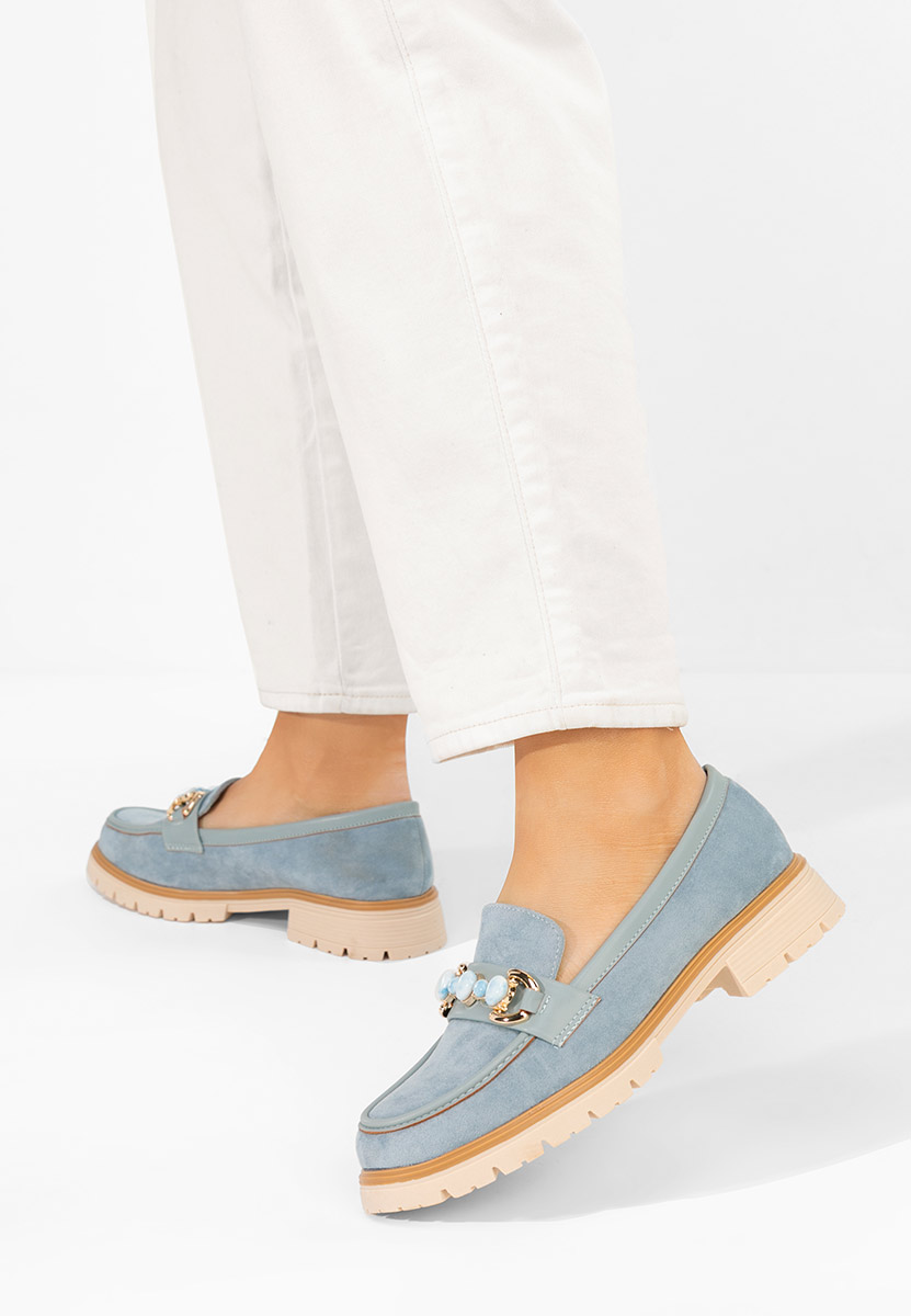 Niebieskie mokasyny damskie Amberlin