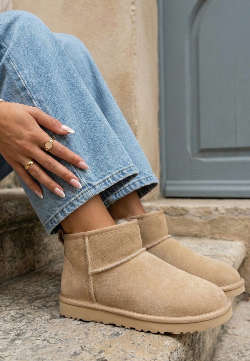 Beżowe śniegowce damskie Crisea V3