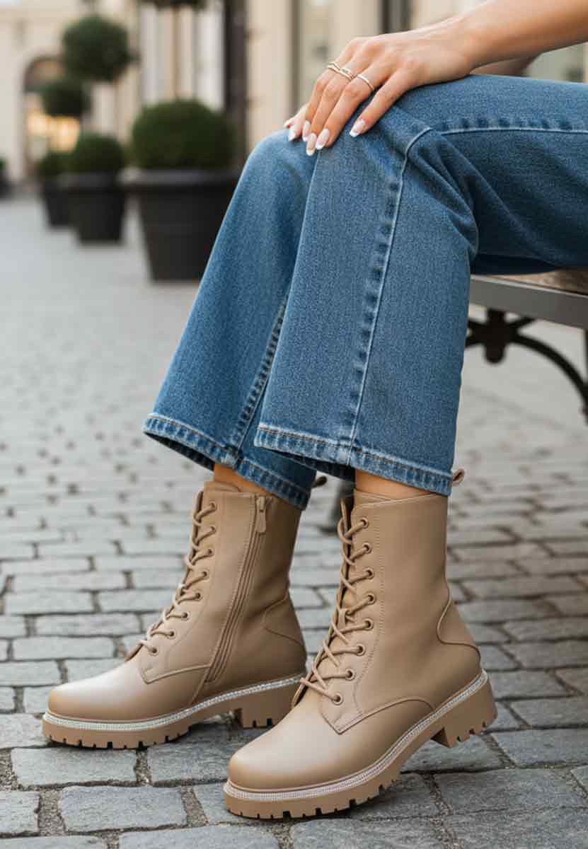 Khaki workery damskie Savencia