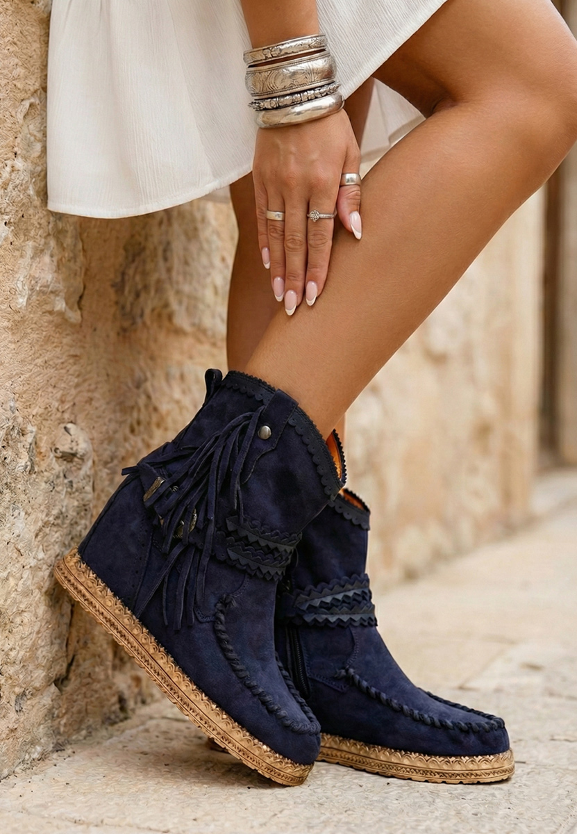 Niebieskie kozaki mocc Izenite