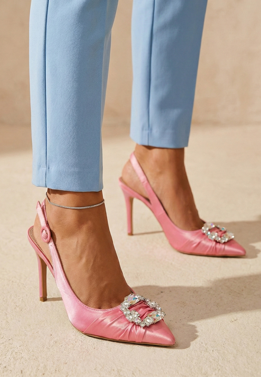 Różowe szpilki na obcasie Zorita