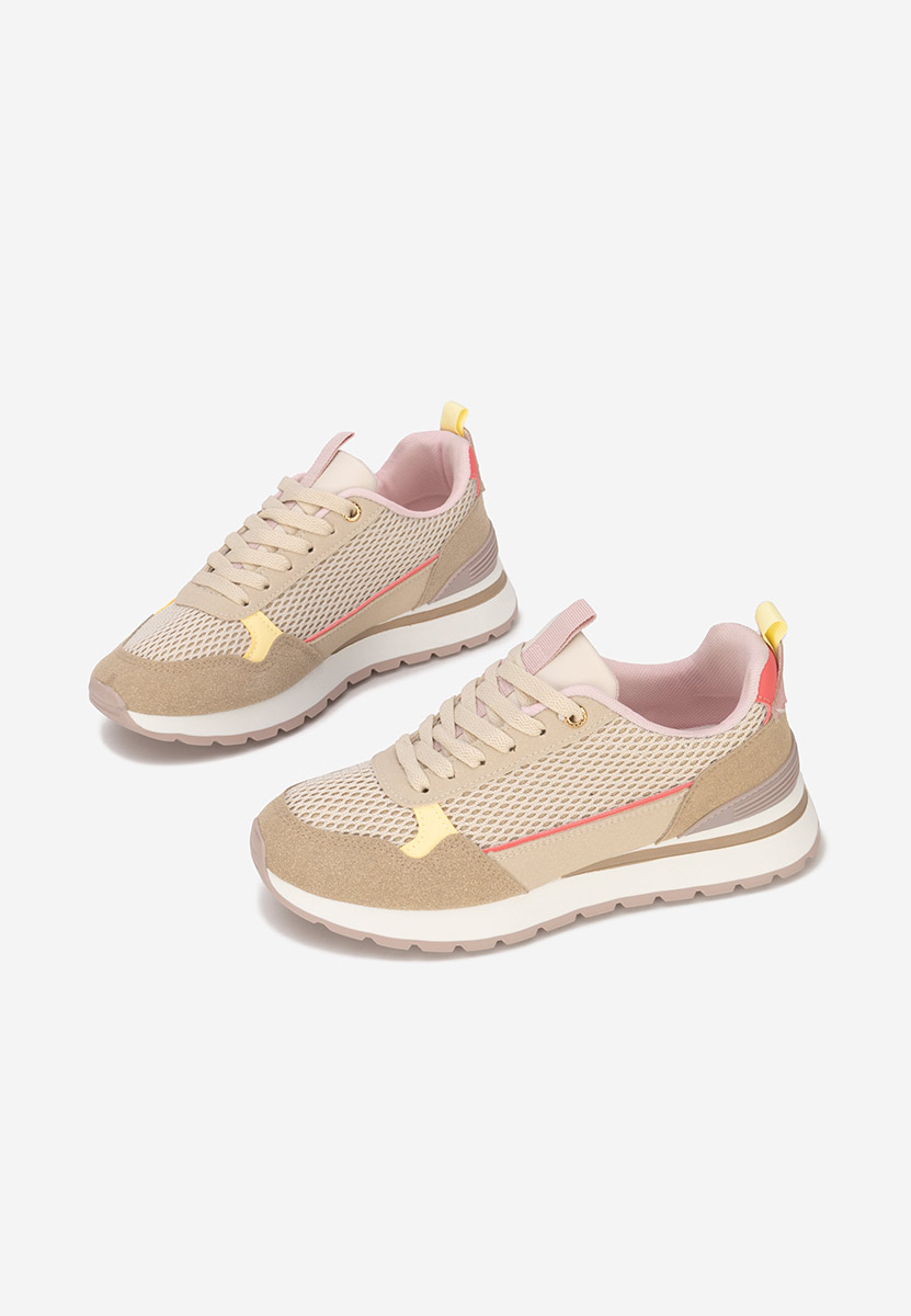 Beżowe sneakersy damskie Helenia