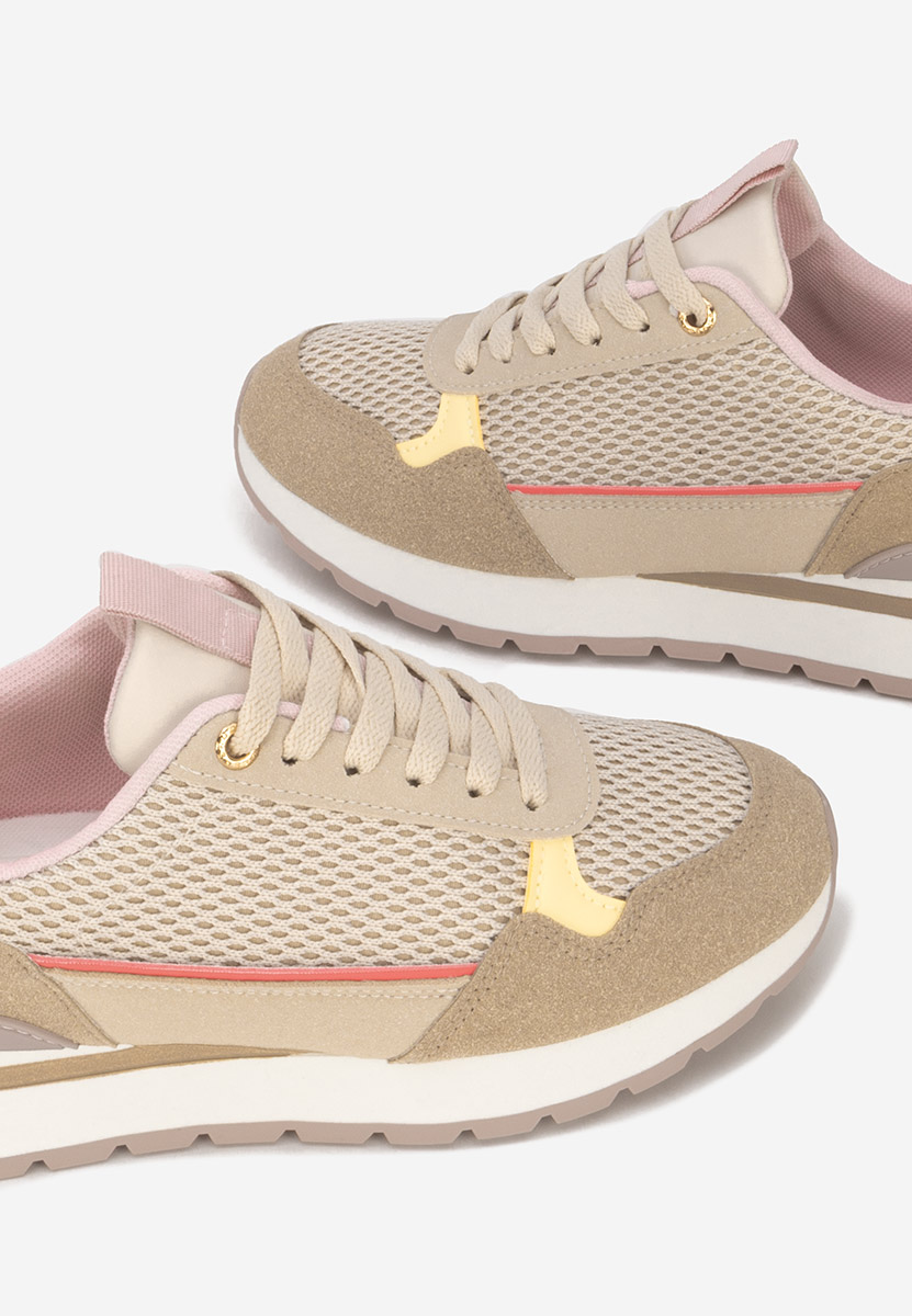 Beżowe sneakersy damskie Helenia