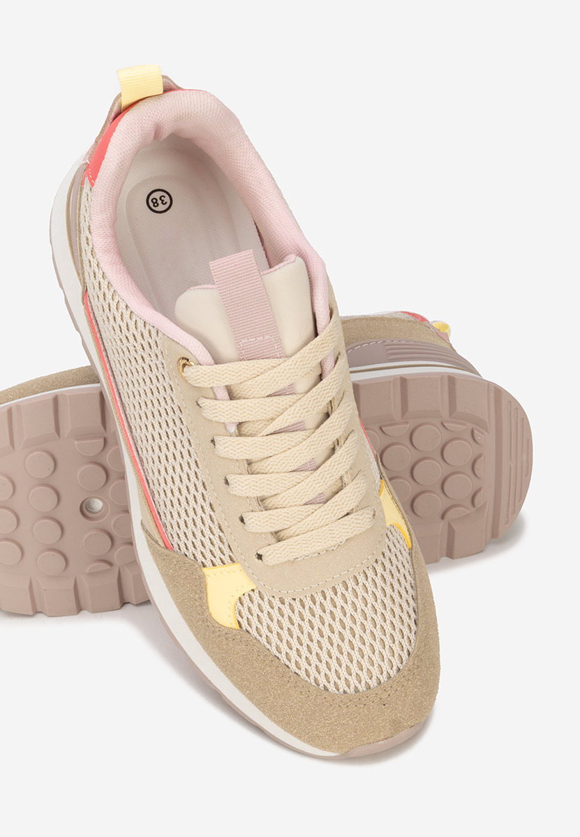 Beżowe sneakersy damskie Helenia