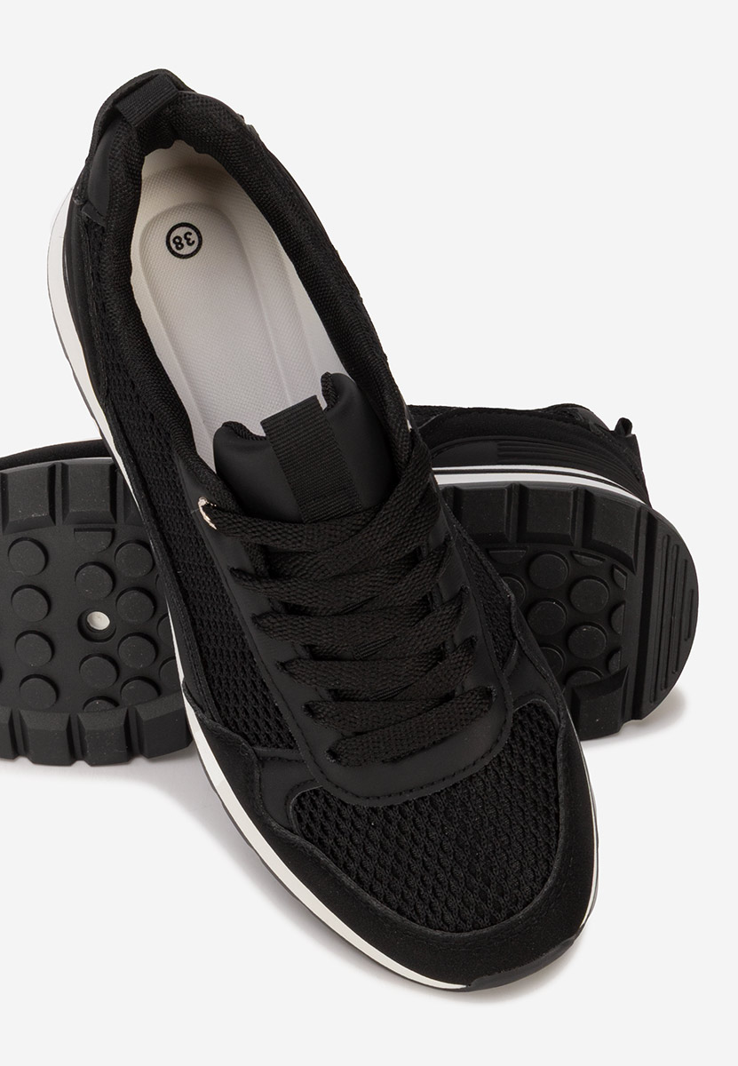 Czarne sneakersy damskie Helenia