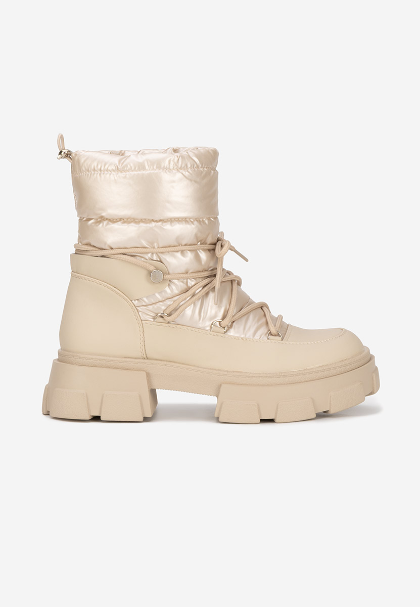 Beżowe śniegowce damskie Izbora