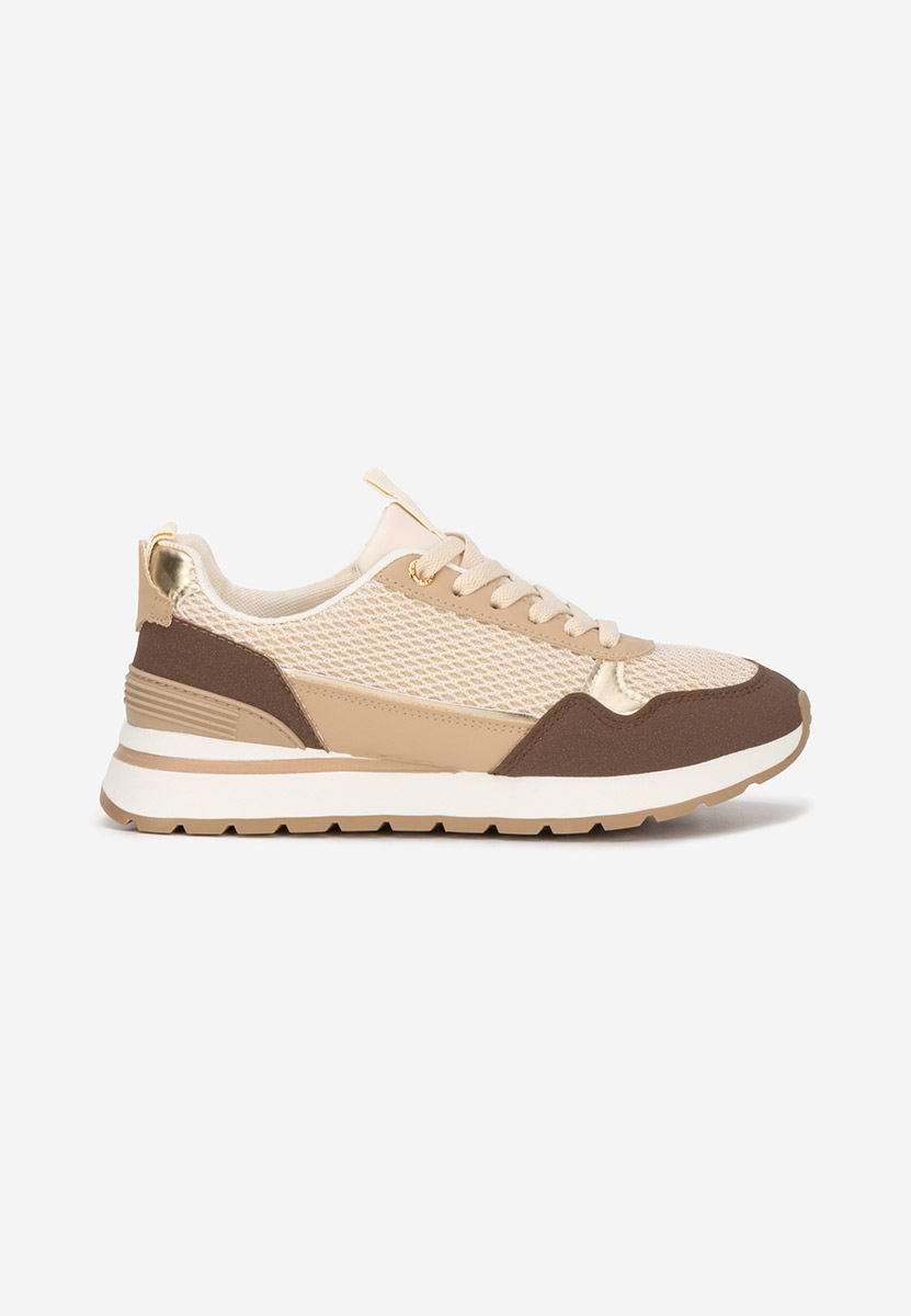 Brązowe sneakersy damskie Helenia