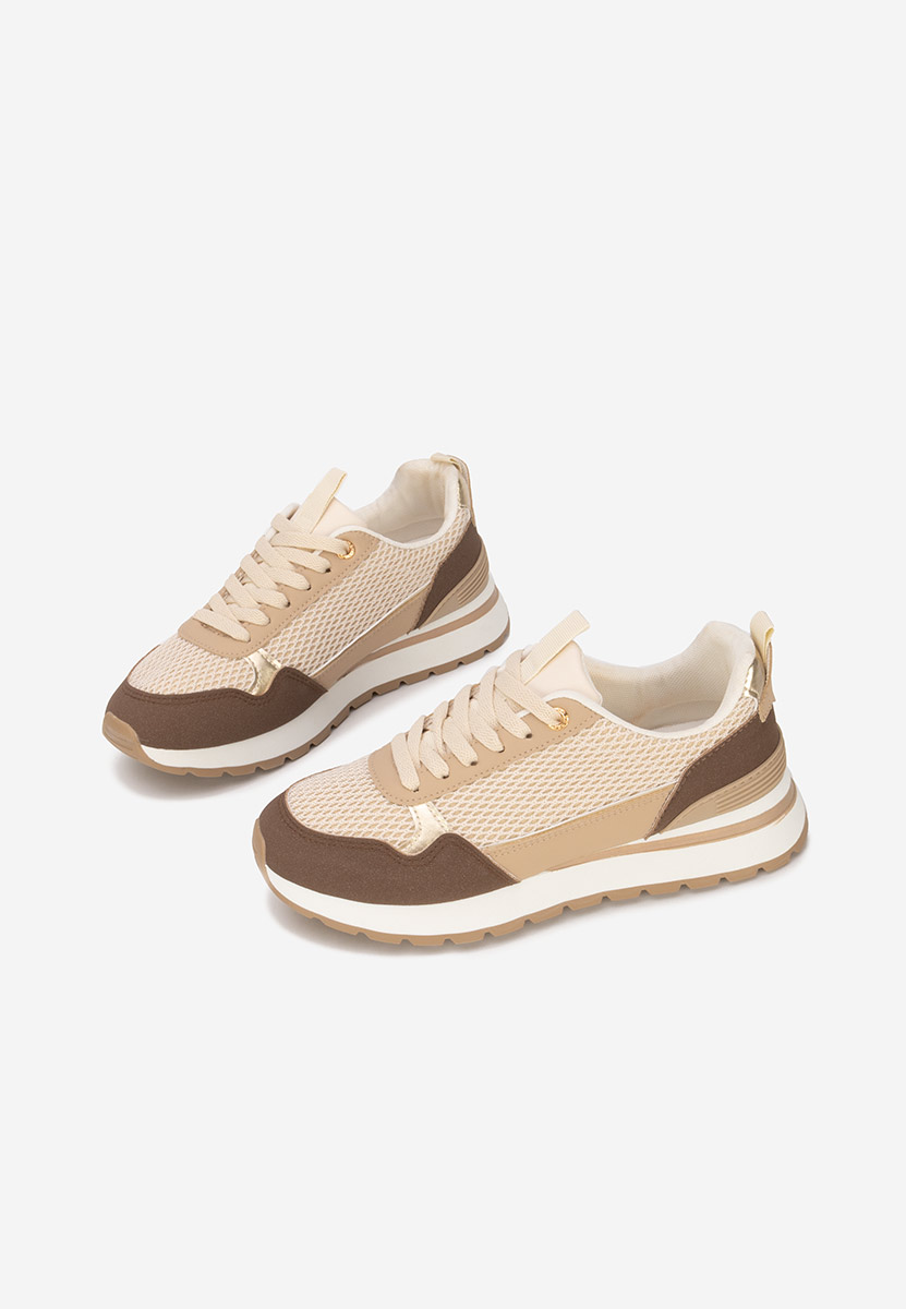 Brązowe sneakersy damskie Helenia