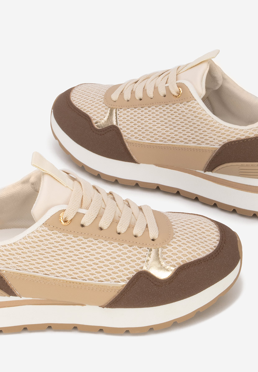 Brązowe sneakersy damskie Helenia