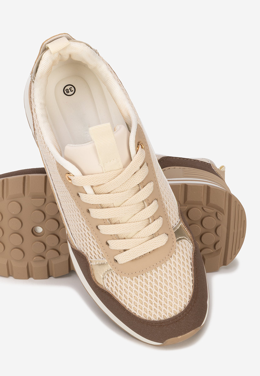 Brązowe sneakersy damskie Helenia