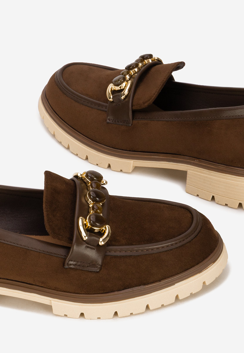 Brązowe mokasyny damskie Amberlin