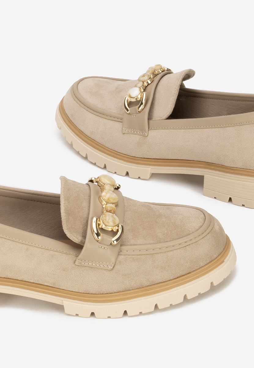 Khaki mokasyny damskie Amberlin