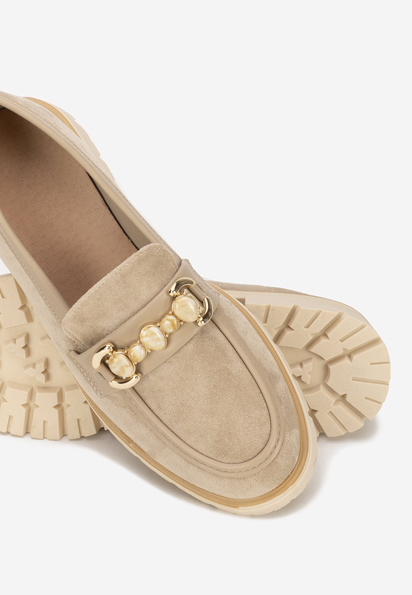 Khaki mokasyny damskie Amberlin