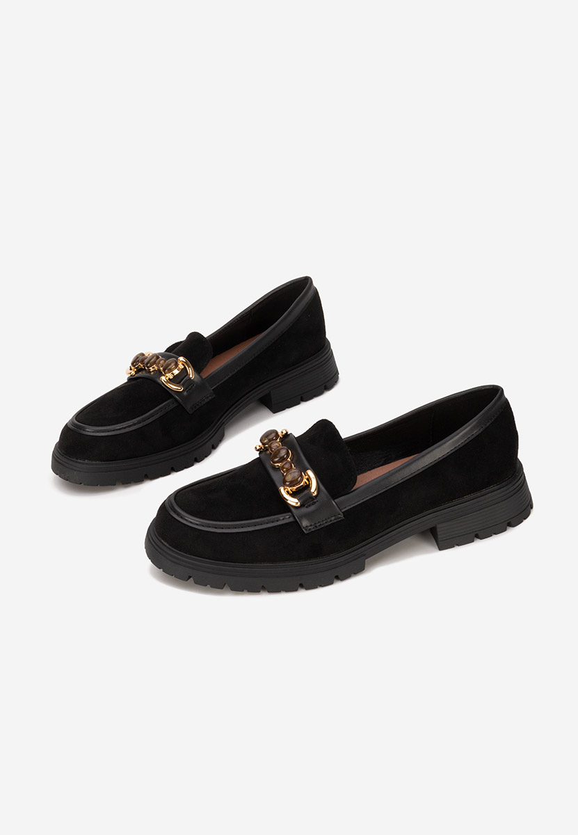 Czarne mokasyny damskie Amberlin