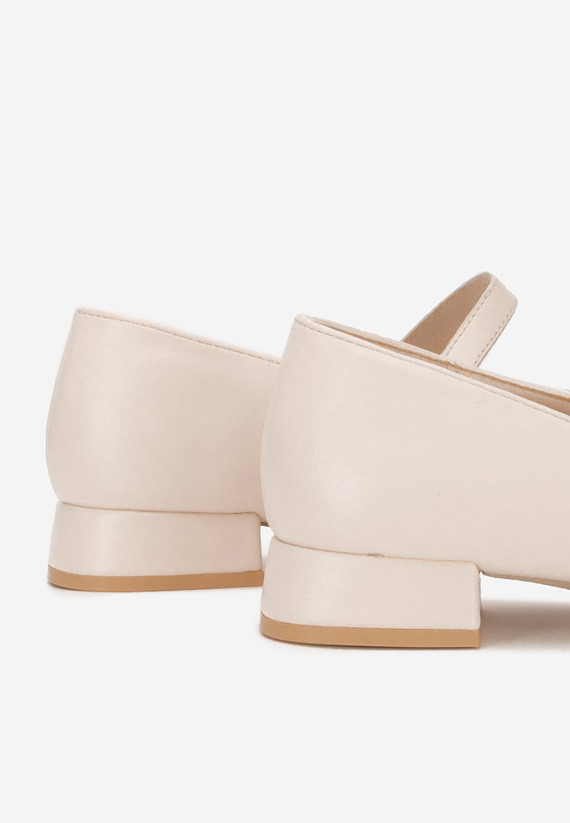 Beżowe czółenka na niskim obcasie Jenelle