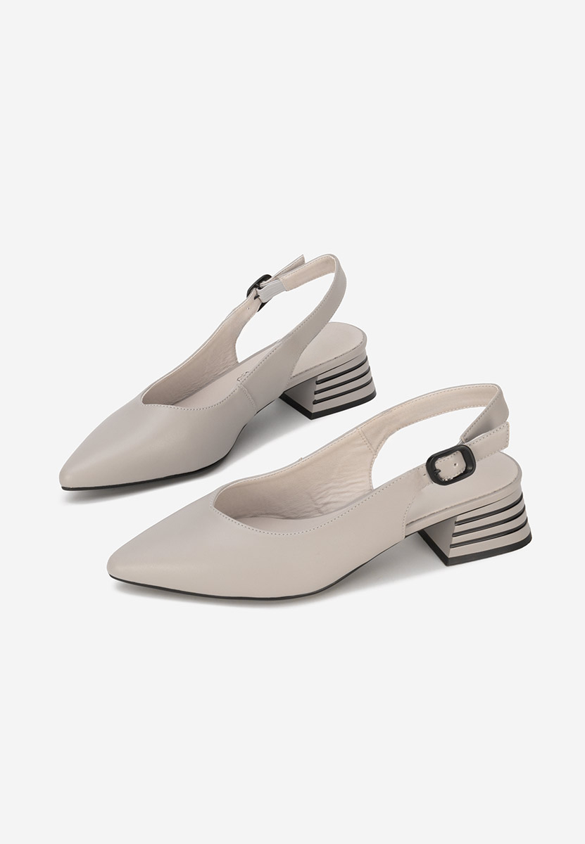 Szare czółenka bez pięt Ranina