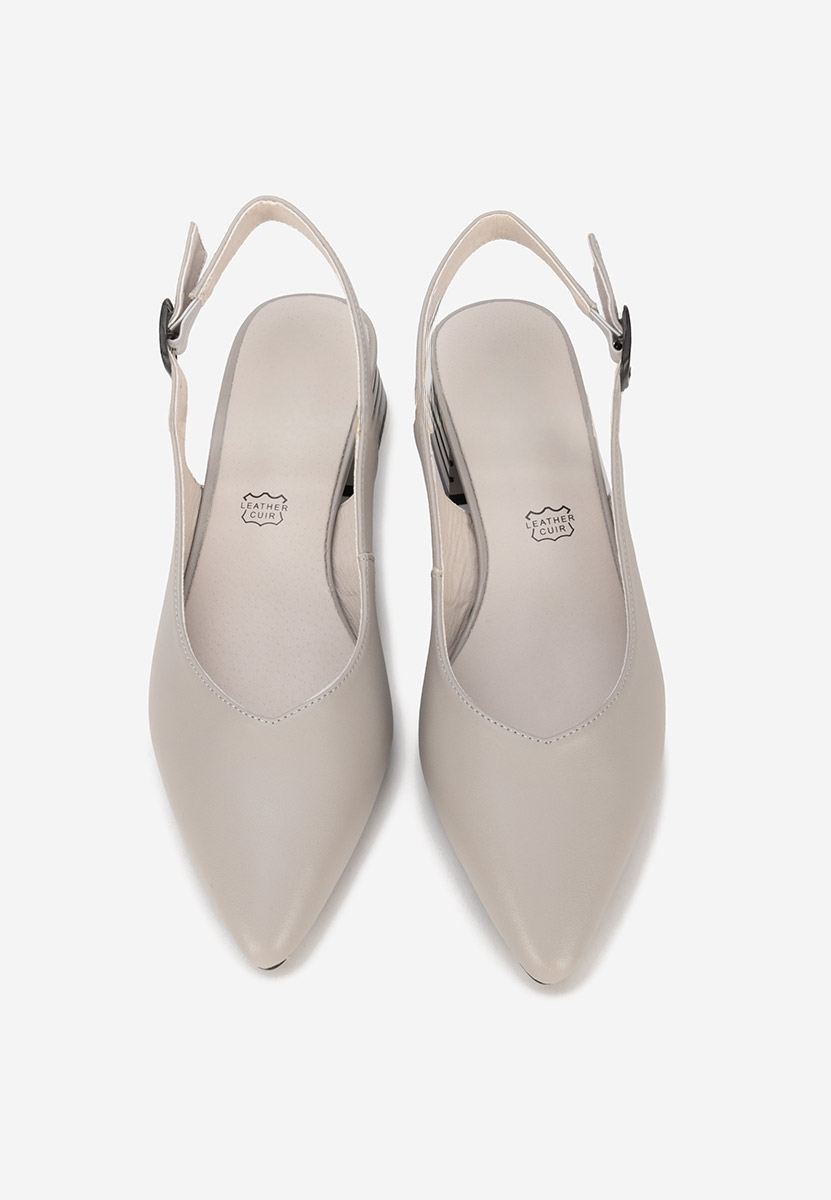 Szare czółenka bez pięt Ranina