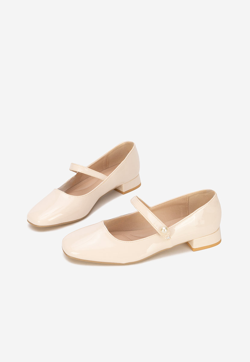 Beżowe czółenka na niskim obcasie Jenelle V2