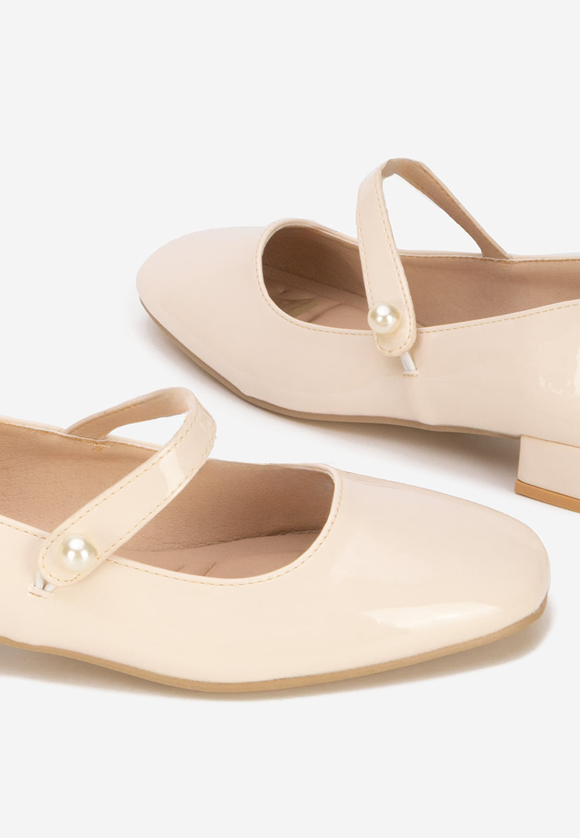 Beżowe czółenka na niskim obcasie Jenelle V2