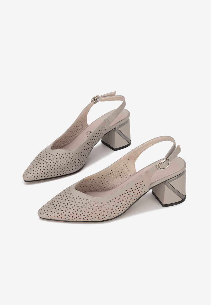 Szare czółenka bez pięt Fermina