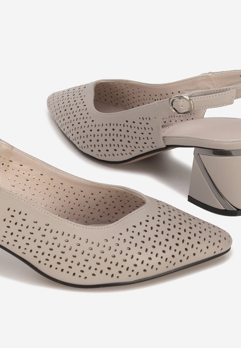 Szare czółenka bez pięt Fermina