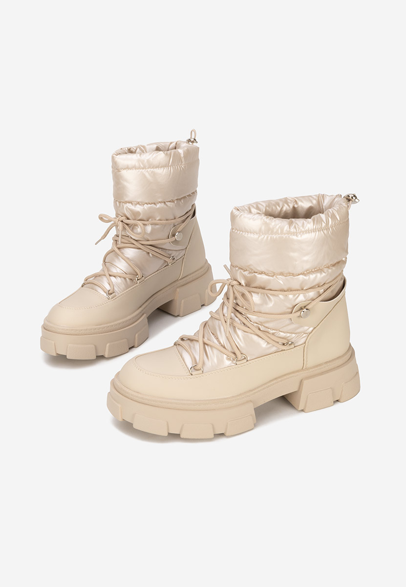 Beżowe śniegowce damskie Izbora