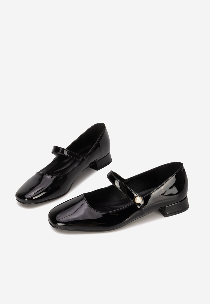 Czarne czółenka na niskim obcasie Jenelle V2