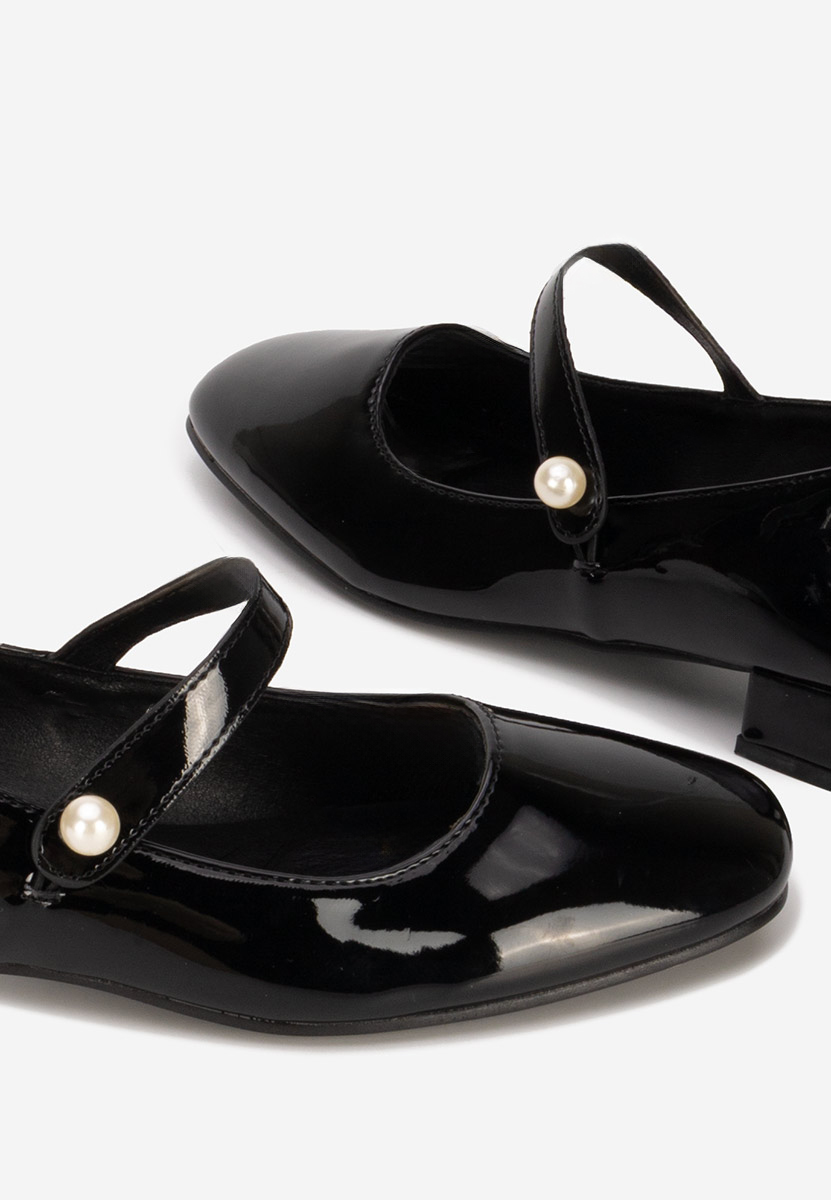 Czarne czółenka na niskim obcasie Jenelle V2