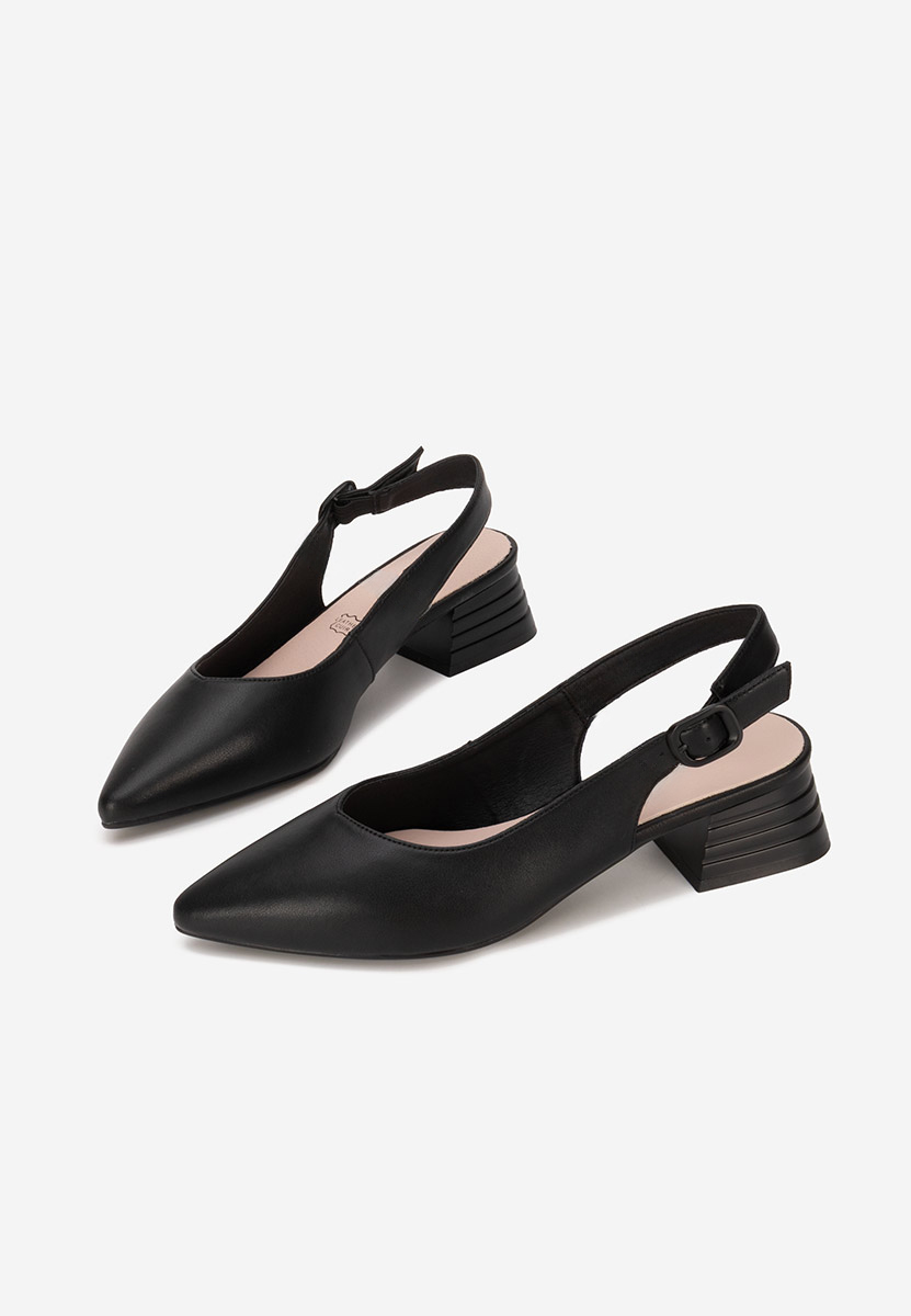 Czarne czółenka bez pięt Ranina