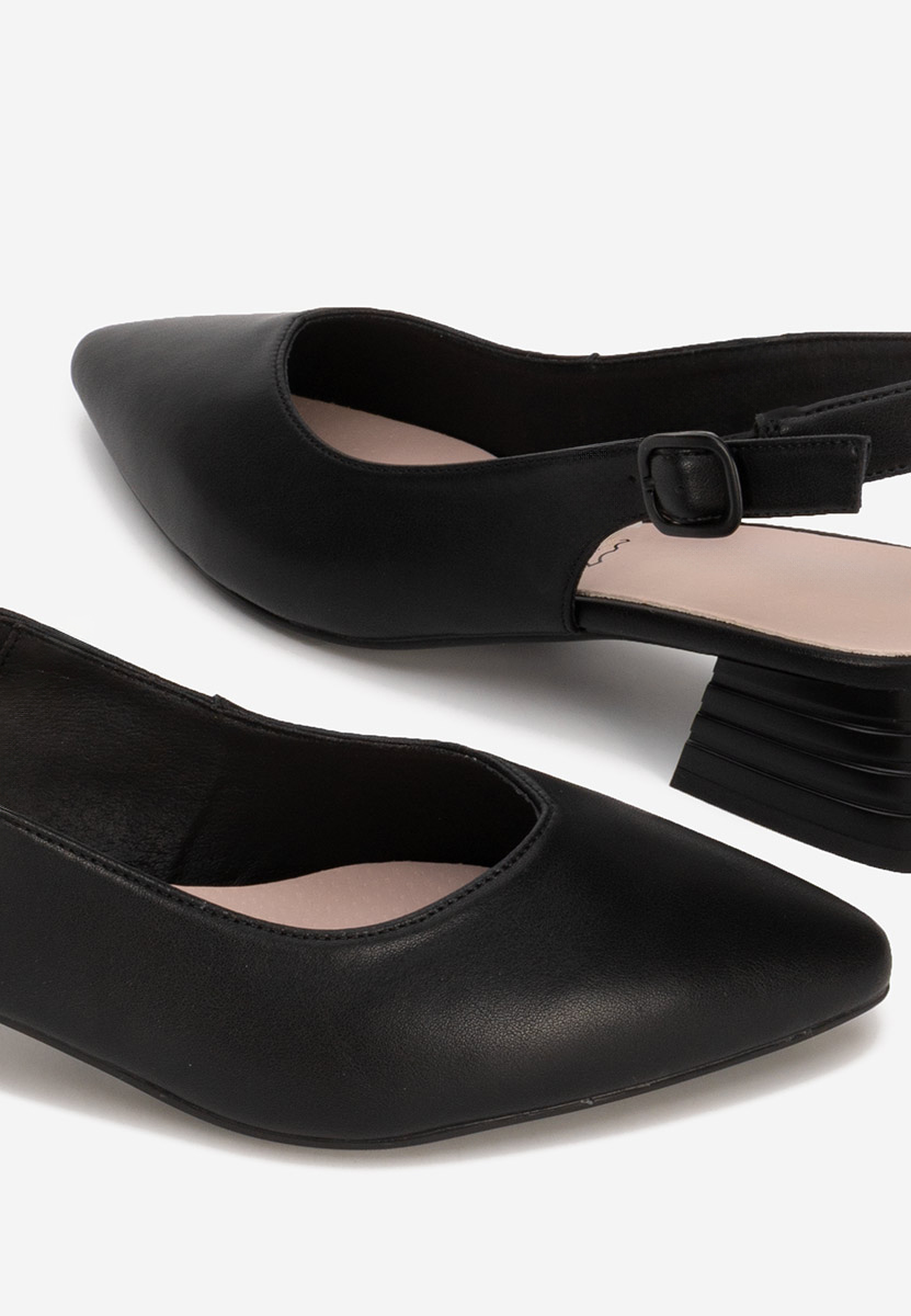 Czarne czółenka bez pięt Ranina