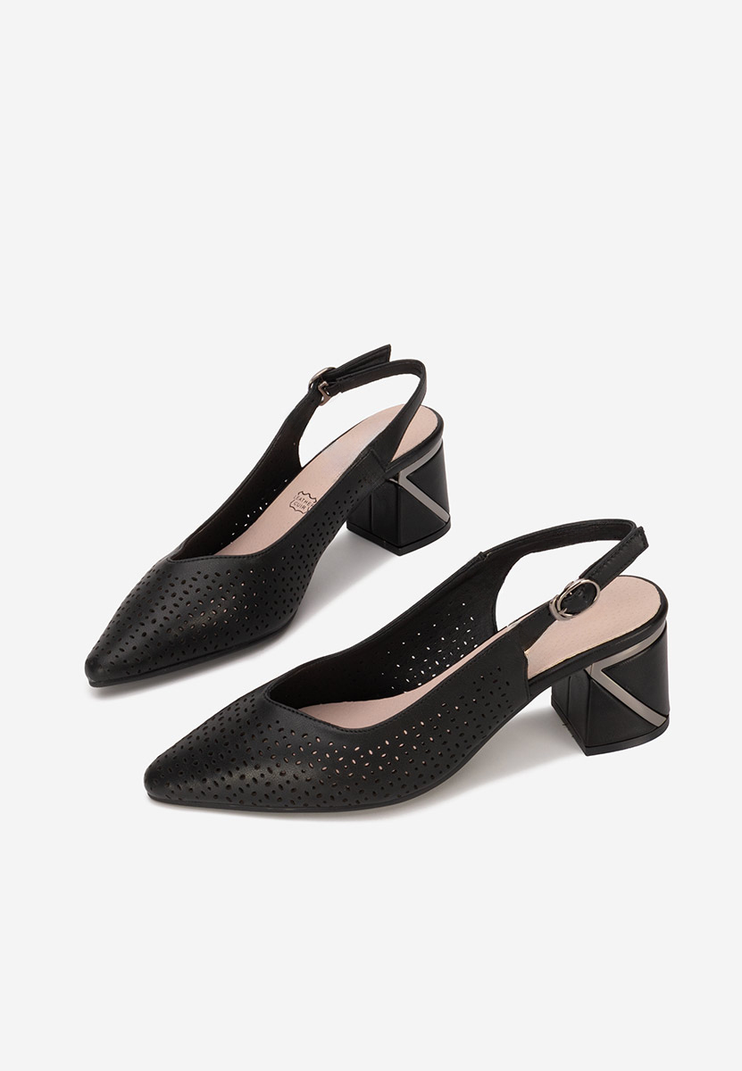 Czarne czółenka bez pięt Fermina