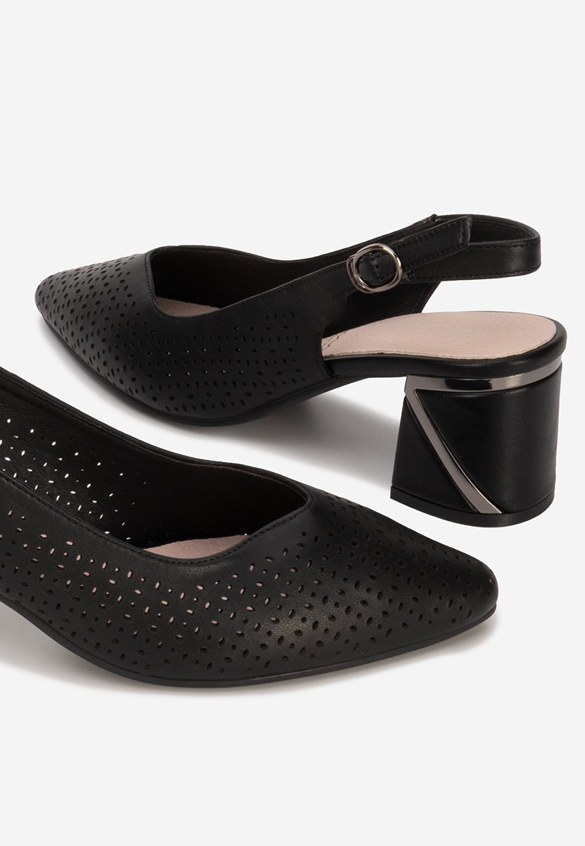 Czarne czółenka bez pięt Fermina