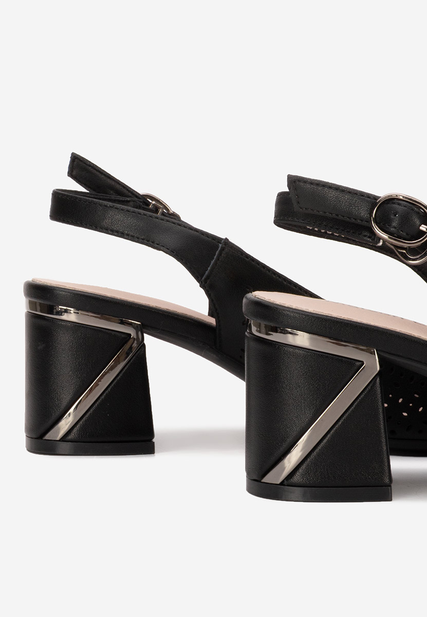 Czarne czółenka bez pięt Fermina