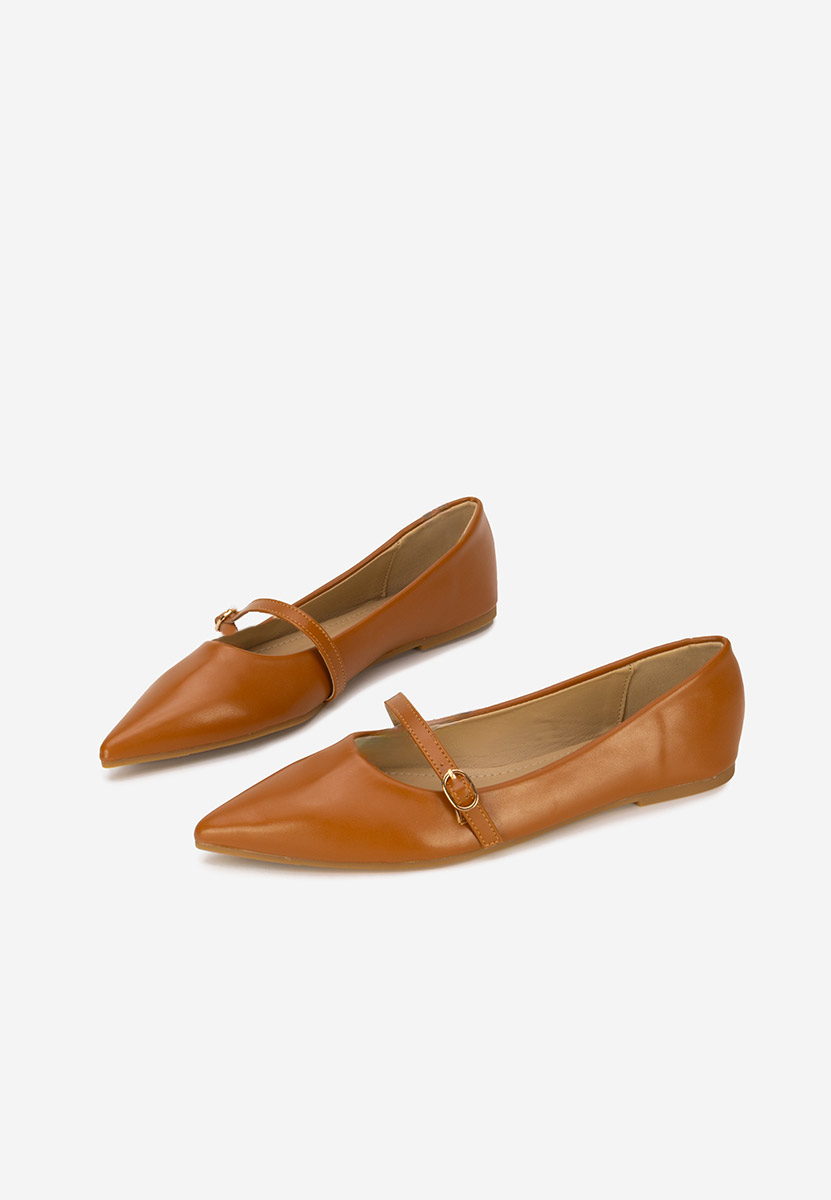 Camelowe baleriny w szpic Izaura