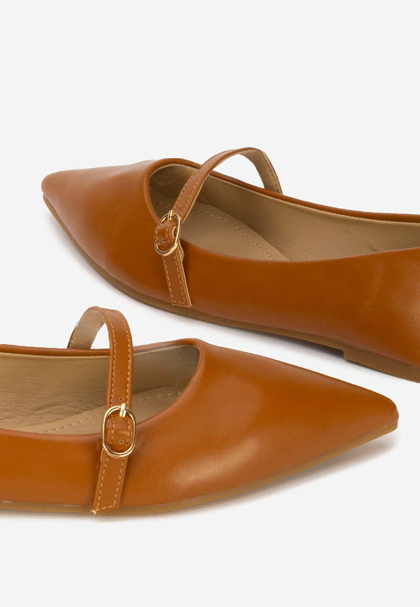 Camelowe baleriny w szpic Izaura