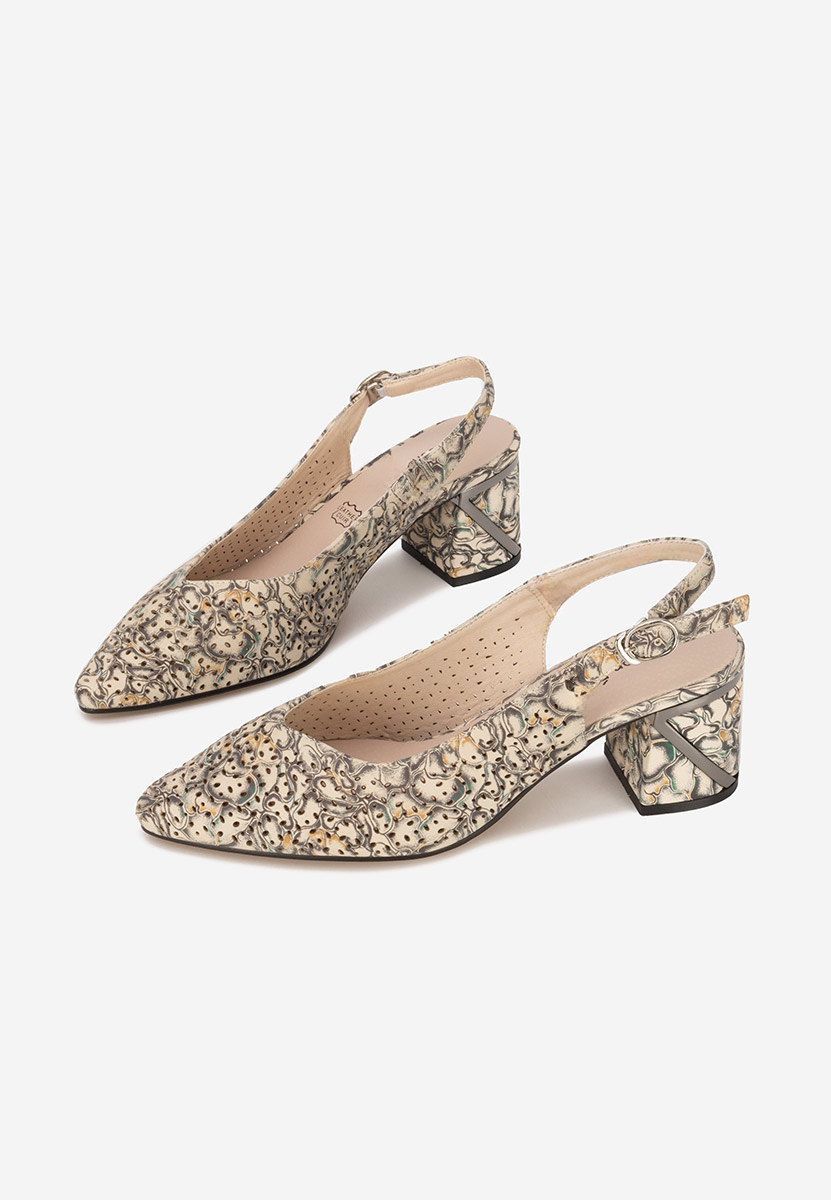 Wielokolorowy czółenka bez pięt Fermina