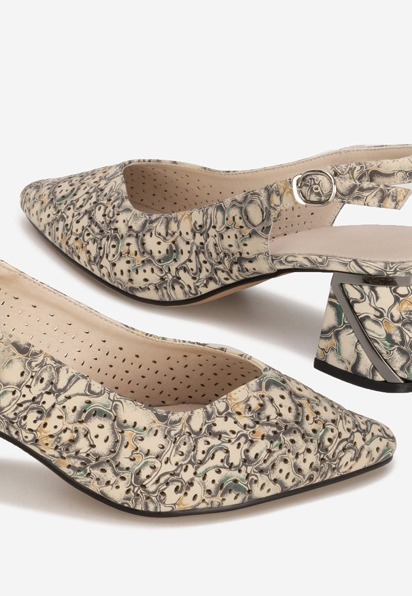 Wielokolorowy czółenka bez pięt Fermina