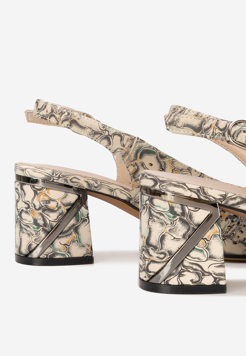 Wielokolorowy czółenka bez pięt Fermina