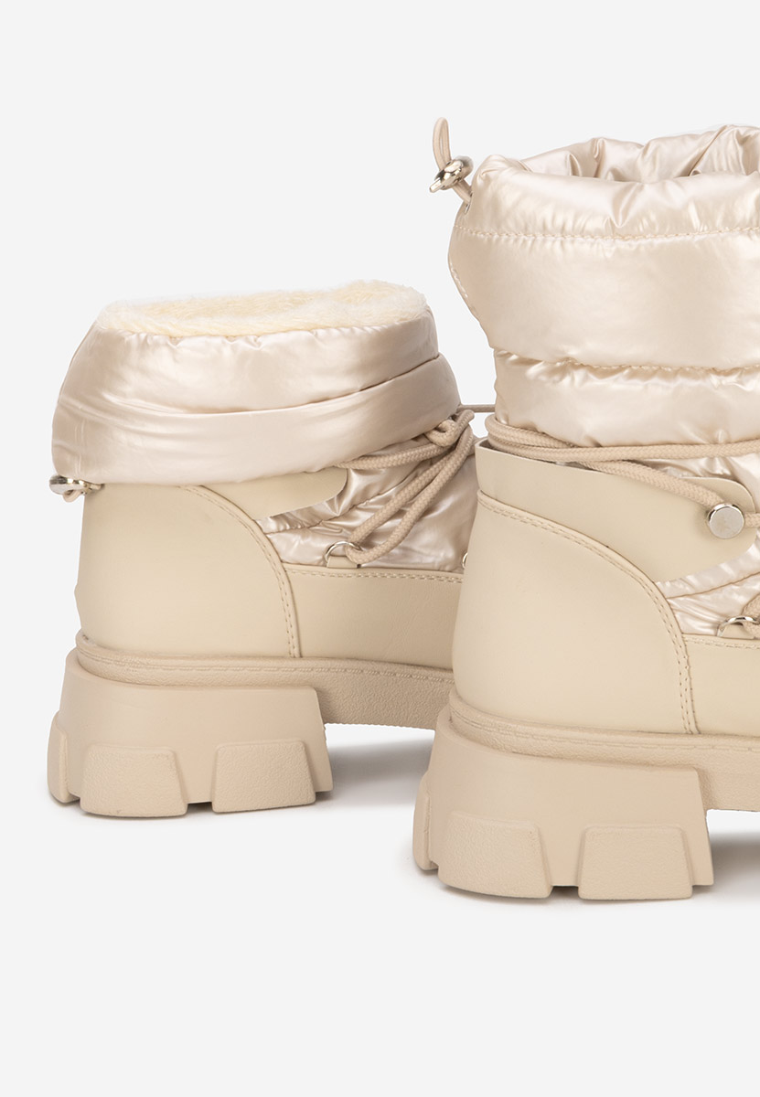 Beżowe śniegowce damskie Izbora