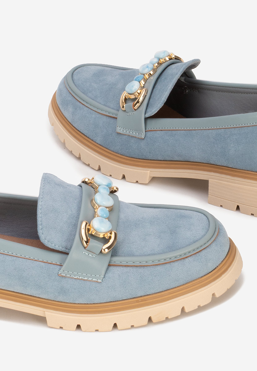 Niebieskie mokasyny damskie Amberlin