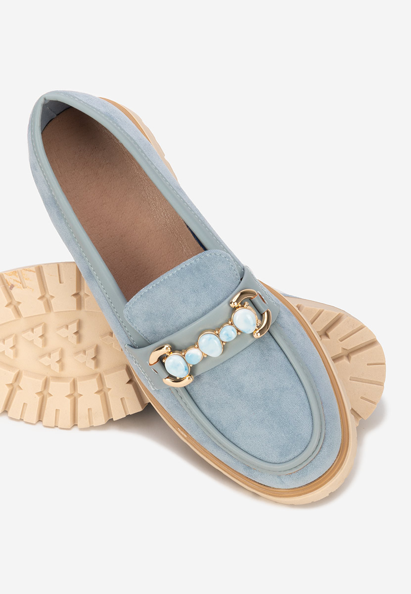Niebieskie mokasyny damskie Amberlin