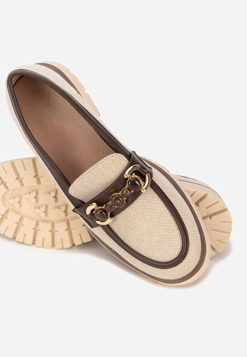 Beżowe mokasyny damskie Amberlin