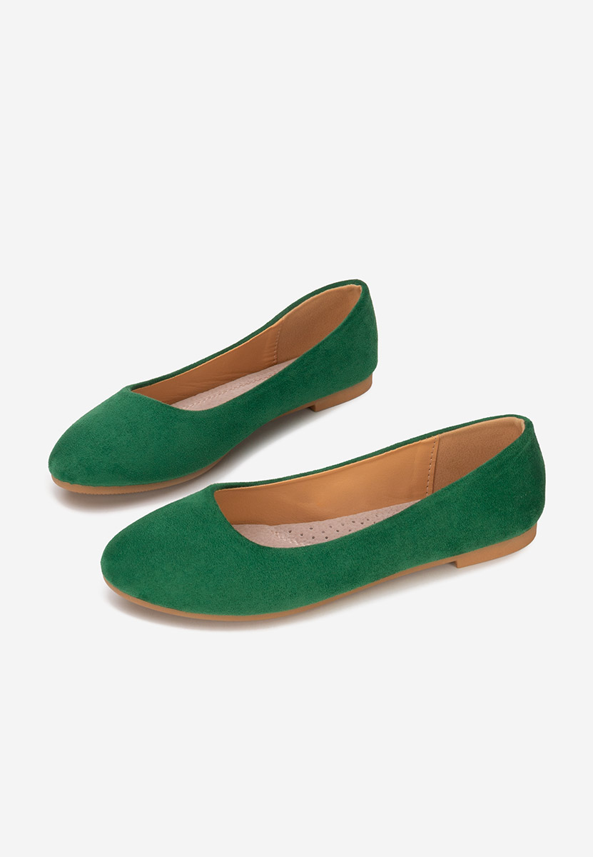Zielone baleriny damskie Agappia