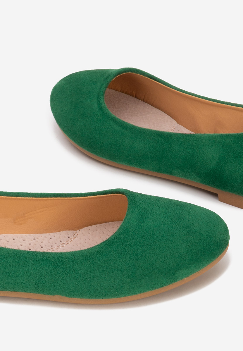 Zielone baleriny damskie Agappia