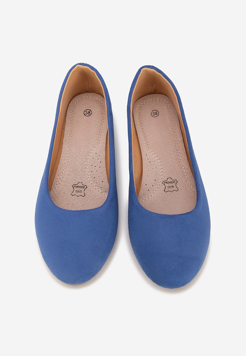 Niebieskie baleriny damskie Agappia