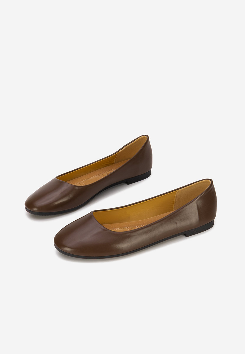 Brązowe baleriny damskie Zoenia