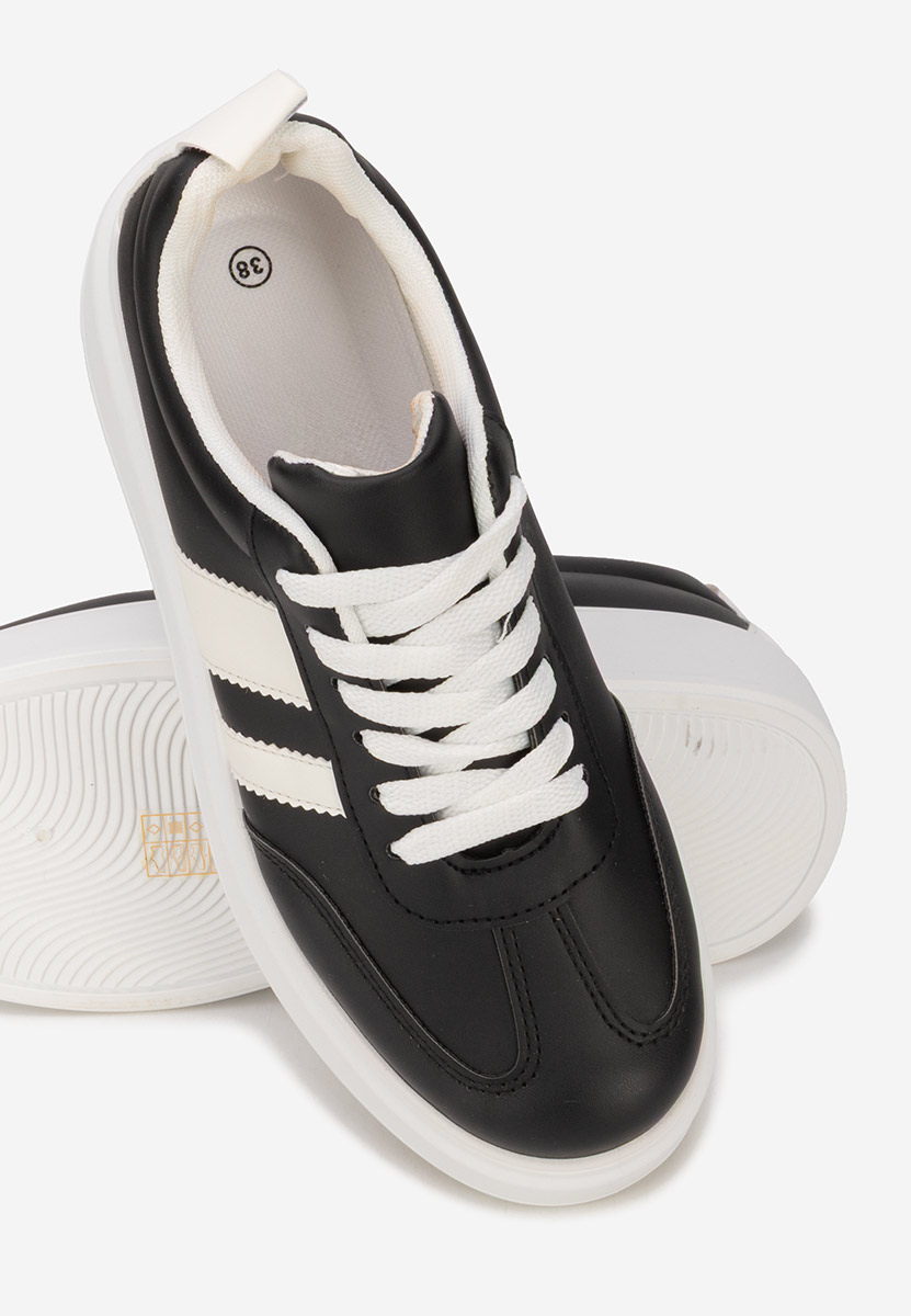 Czarne sneakersy na platformie Semana
