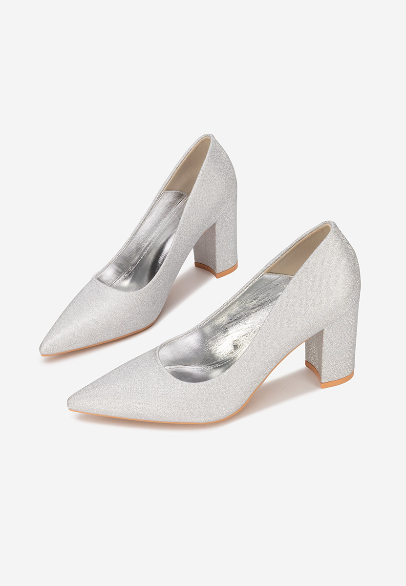 Srebrne czółenka na słupku Sineva