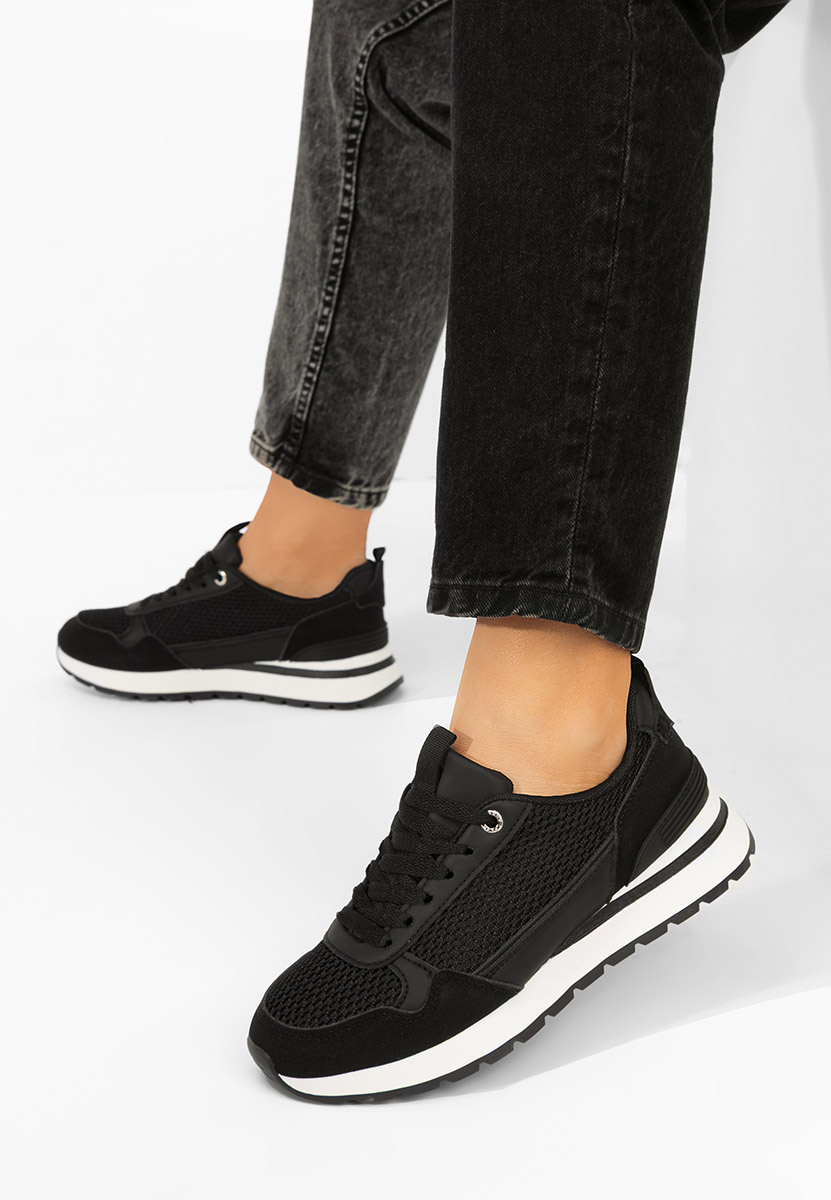Czarne sneakersy damskie Helenia